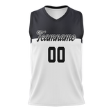 Custom Unisex Black & White Pattern Basketball Jersey BS0000440102