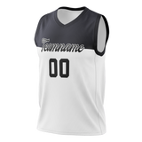 Custom Unisex Black & White Pattern Basketball Jersey BS0000440102