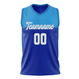 Custom Unisex Royal Blue & Light Blue Pattern Basketball Jersey BS0000441921