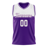 Custom Unisex Light Purple & Black Pattern Basketball Jersey BS0000442401