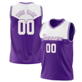 Custom Unisex Light Purple & Black Pattern Basketball Jersey