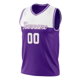 Custom Unisex Light Purple & Black Pattern Basketball Jersey BS0000442401