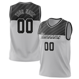 Custom Unisex Gray & Black Pattern Basketball Jersey BS0000450301