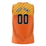 Custom Unisex Light Orange & Yellow Pattern Basketball Jersey BS0000451112