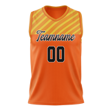 Custom Unisex Light Orange & Yellow Pattern Basketball Jersey BS0000451112