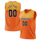 Custom Unisex Light Orange & Yellow Pattern Basketball Jersey