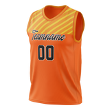 Custom Unisex Light Orange & Yellow Pattern Basketball Jersey BS0000451112