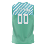 Custom Unisex Teal & Light Blue Pattern Basketball Jersey BS0000451721