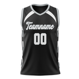 Custom Unisex Black & Gray Pattern Basketball Jersey BS0000470103