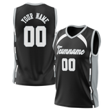 Custom Unisex Black & Gray Pattern Basketball Jersey