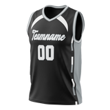 Custom Unisex Black & Gray Pattern Basketball Jersey BS0000470103