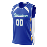 Custom Unisex Blue & White Pattern Basketball Jersey BS0000472002