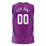 Custom Unisex Light Purple & Dark Purple Pattern Basketball Jersey BS0000472422