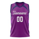 Custom Unisex Light Purple & Dark Purple Pattern Basketball Jersey BS0000472422