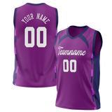 Custom Unisex Light Purple & Dark Purple Pattern Basketball Jersey