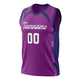 Custom Unisex Light Purple & Dark Purple Pattern Basketball Jersey BS0000472422