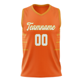 Custom Unisex Light Orange & Yellow Pattern Basketball Jersey BS0000481112