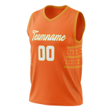 Custom Unisex Light Orange & Yellow Pattern Basketball Jersey BS0000481112