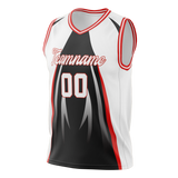 Custom Unisex Black & White Pattern Basketball Jersey BS0000500102