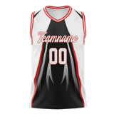 Custom Unisex Black & White Pattern Basketball Jersey BS0000500102