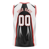 Custom Unisex Black & White Pattern Basketball Jersey BS0000500102