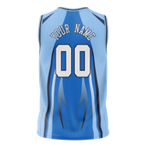 Custom Unisex Light Blue & Blue Pattern Basketball Jersey BS0000502120