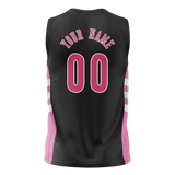 Custom Unisex Black & Light Pink Pattern Basketball Jersey BS0000510126