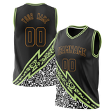 Custom Unisex Black & White Pattern Basketball Jersey