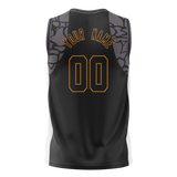 Custom Unisex Black & Gray Pattern Basketball Jersey BS0000520103