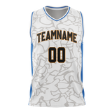 Custom Unisex White & Camo Pattern Basketball Jersey BS0000520206