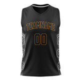 Custom Unisex Black & White Pattern Basketball Jersey BS0000530102