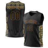 Custom Unisex Black & Yellow Pattern Basketball Jersey BS0000530112