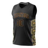 Custom Unisex Black & Yellow Pattern Basketball Jersey BS0000530112