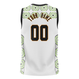 Custom Unisex Black & Green Pattern Basketball Jersey BS0000530114