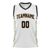 Custom Unisex Black & Green Pattern Basketball Jersey BS0000530114