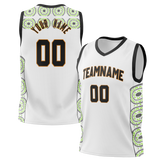 Custom Unisex Black & Green Pattern Basketball Jersey