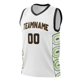 Custom Unisex Black & Green Pattern Basketball Jersey BS0000530114