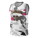 Custom Unisex Black & Gray Pattern Basketball Jersey BS0000540103