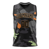 Custom Unisex Black & Silver Pattern Basketball Jersey BS0000540104