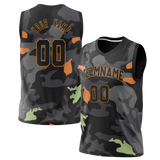 Custom Unisex Black & Silver Pattern Basketball Jersey