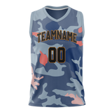 Custom Unisex Light Blue & Blue Pattern Basketball Jersey BS0000542120