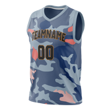 Custom Unisex Light Blue & Blue Pattern Basketball Jersey BS0000542120