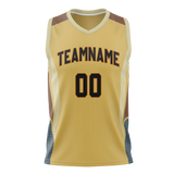 Custom Unisex Yellow & Cream Pattern Basketball Jersey BS0000551205