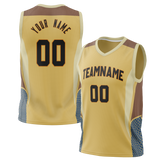 Custom Unisex Yellow & Cream Pattern Basketball Jersey BS0000551205