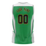 Custom Unisex Kelly Green & Gray Pattern Basketball Jersey BS0000551503