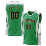 Custom Unisex Kelly Green & Gray Pattern Basketball Jersey BS0000551503