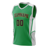 Custom Unisex Kelly Green & Gray Pattern Basketball Jersey BS0000551503