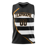 Custom Unisex Black & White Pattern Basketball Jersey BS0000560102