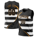 Custom Unisex Black & White Pattern Basketball Jersey BS0000560102