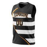 Custom Unisex Black & White Pattern Basketball Jersey BS0000560102